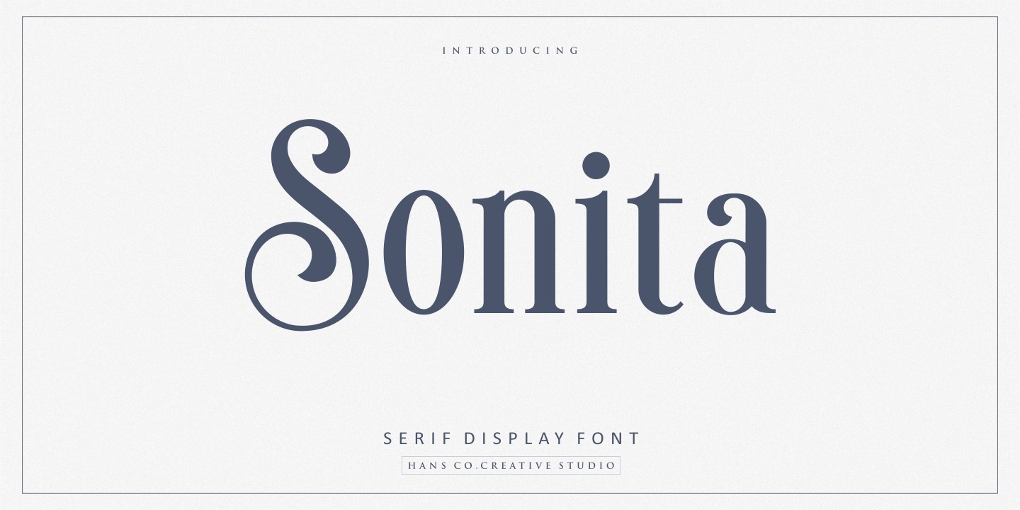 Пример шрифта Sonita #1